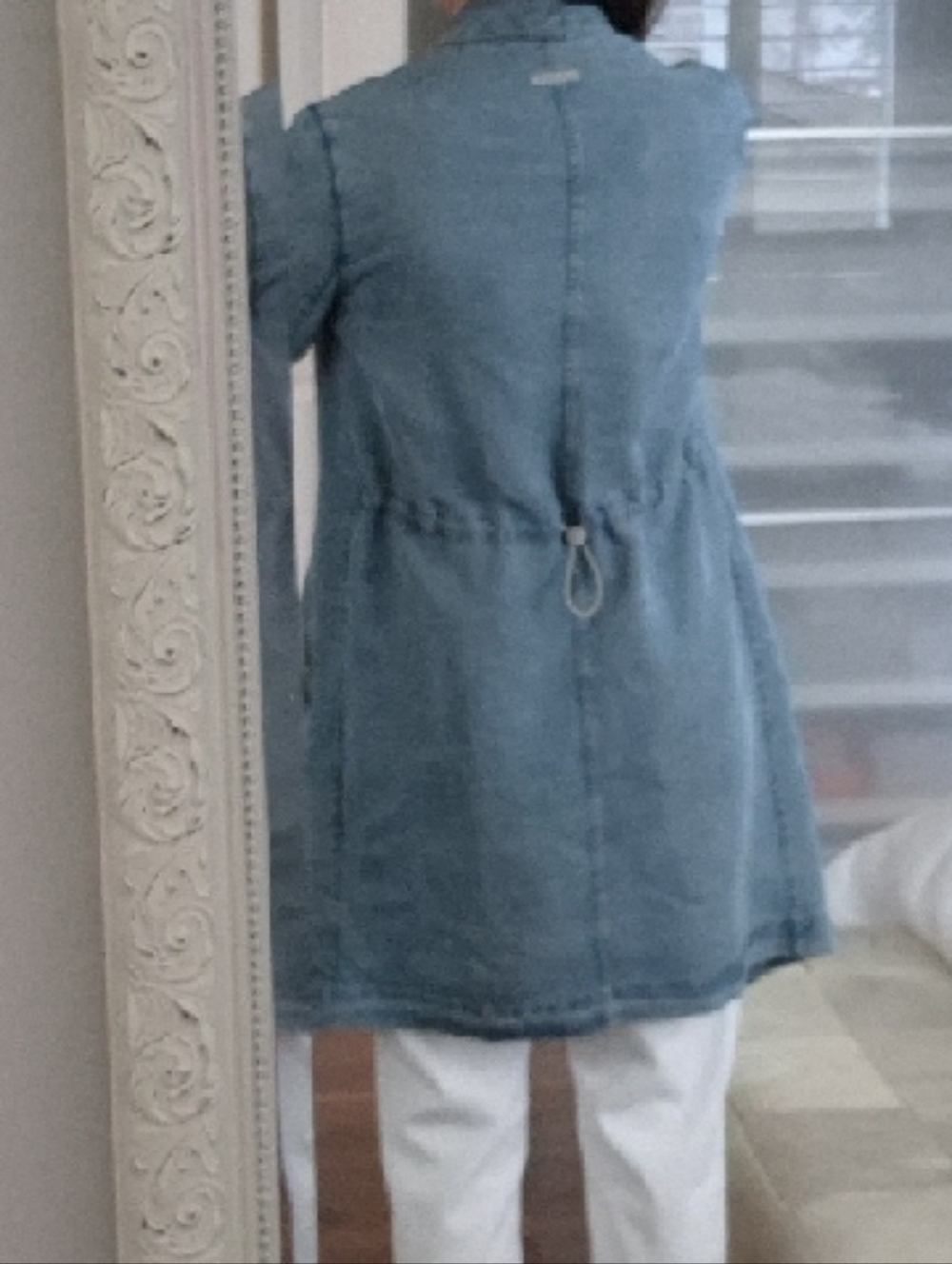 Soia & Kyo Light Blue Denim Drape Jacket - Picture 3 of 7